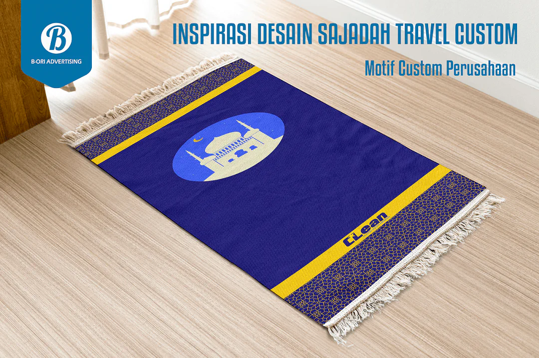 Desain Sajadah Travel Custom Printing Souvenir Promosi Perusahaan